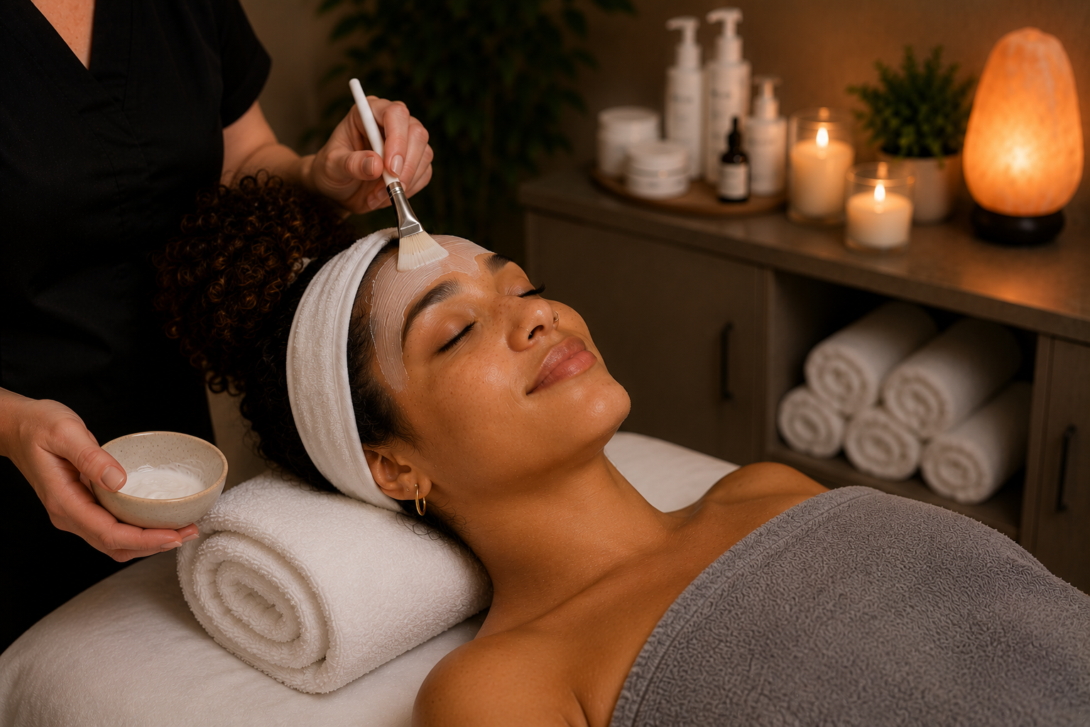 Skincare facial treatment
