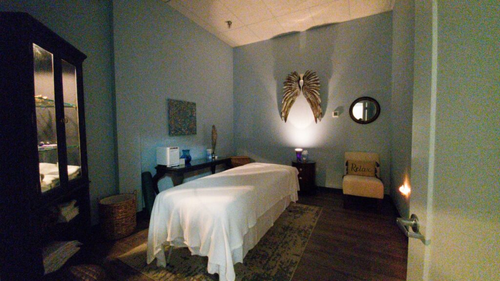 worlds of wellness massage therapy room offering a massage near me